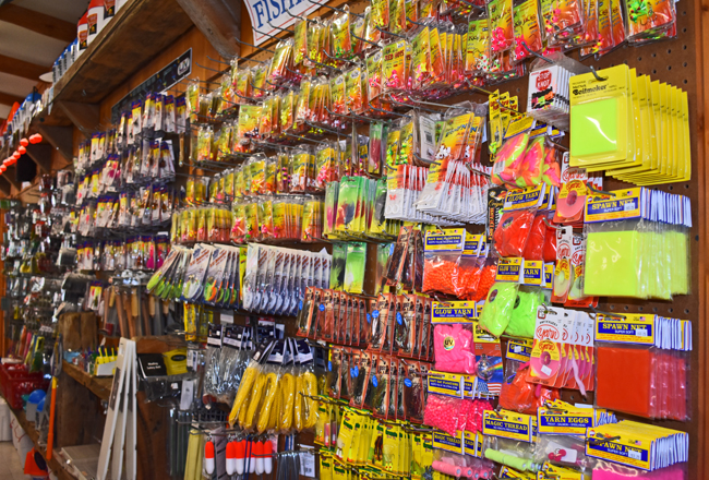 We have expanded our line of fishing tackle, giving you hundreds of different kinds of lures, jigs, bobbers, sinkers, leaders, hooks, fishing line, fishing poles, life vests, reels, nets, and much more.